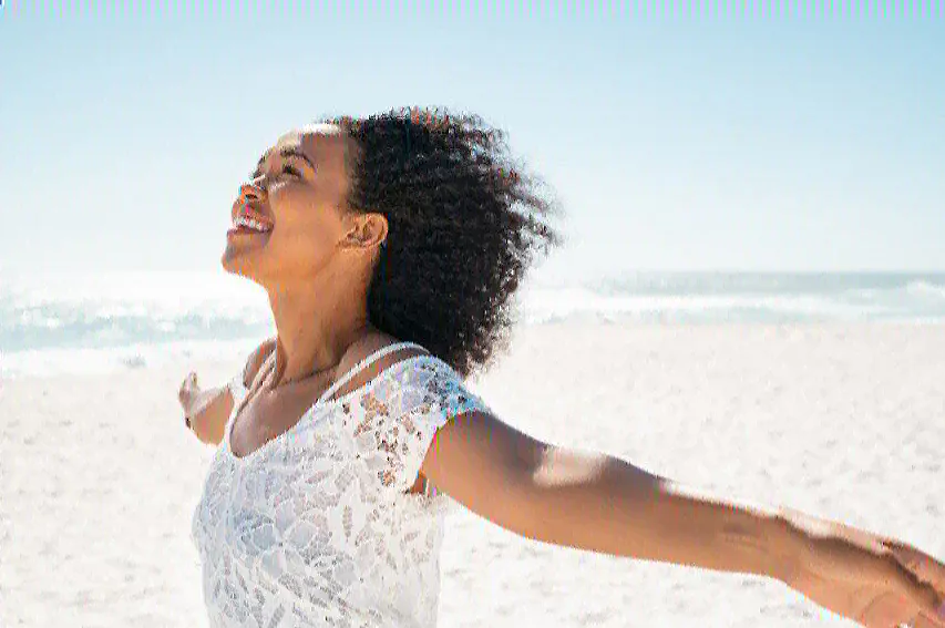 smiling and welcoming girl